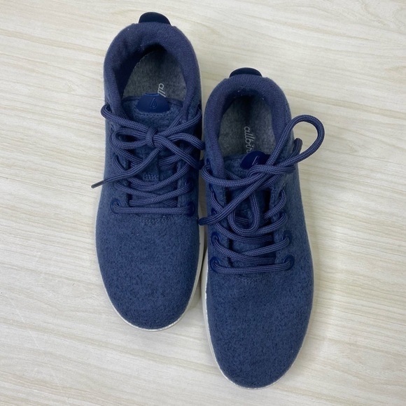 Allbirds navy Blue High top wool runner up Mizzles sneakers tennis shoes size 9 - Picture 7 of 10